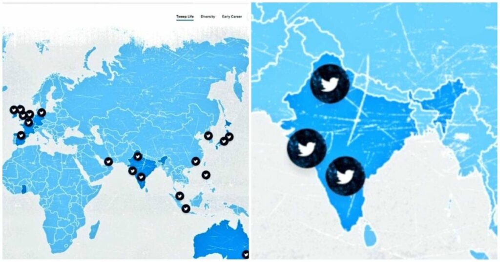 Indian Incorrect map by Twitter