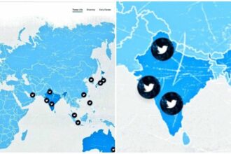 Indian Incorrect map by Twitter